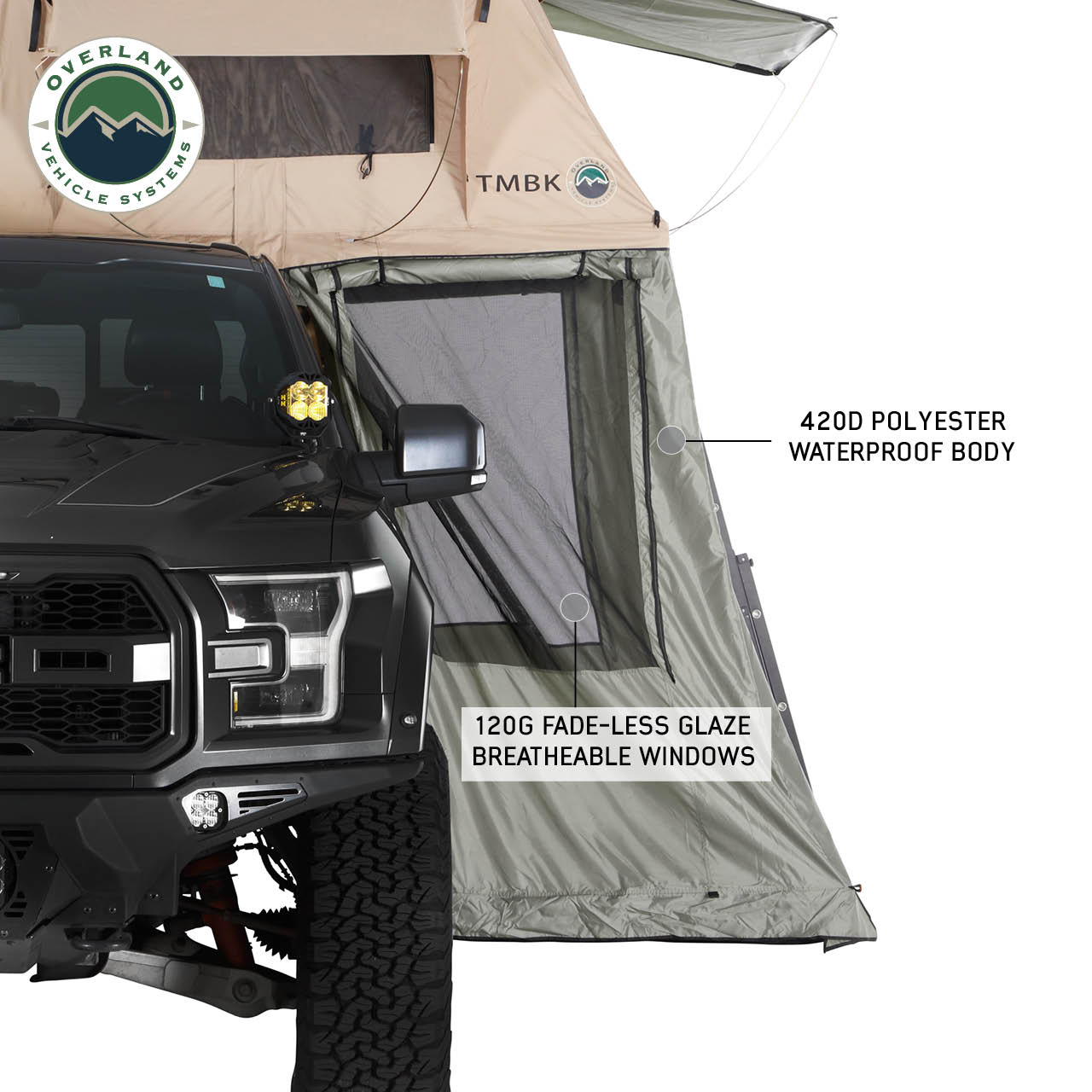 OVS | Tent Annex Room | LD TMBK Roof Top Tent Annex Green Base With Black Floor & Travel Cover | 18019833