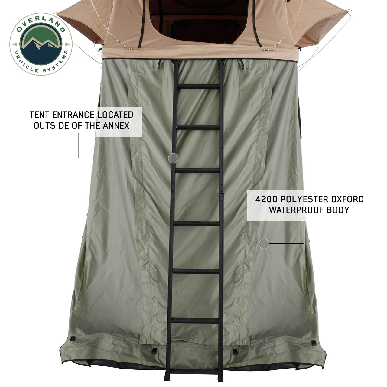 OVS | Tent Annex Room | LD TMBK Roof Top Tent Annex Green Base With Black Floor & Travel Cover | 18019833