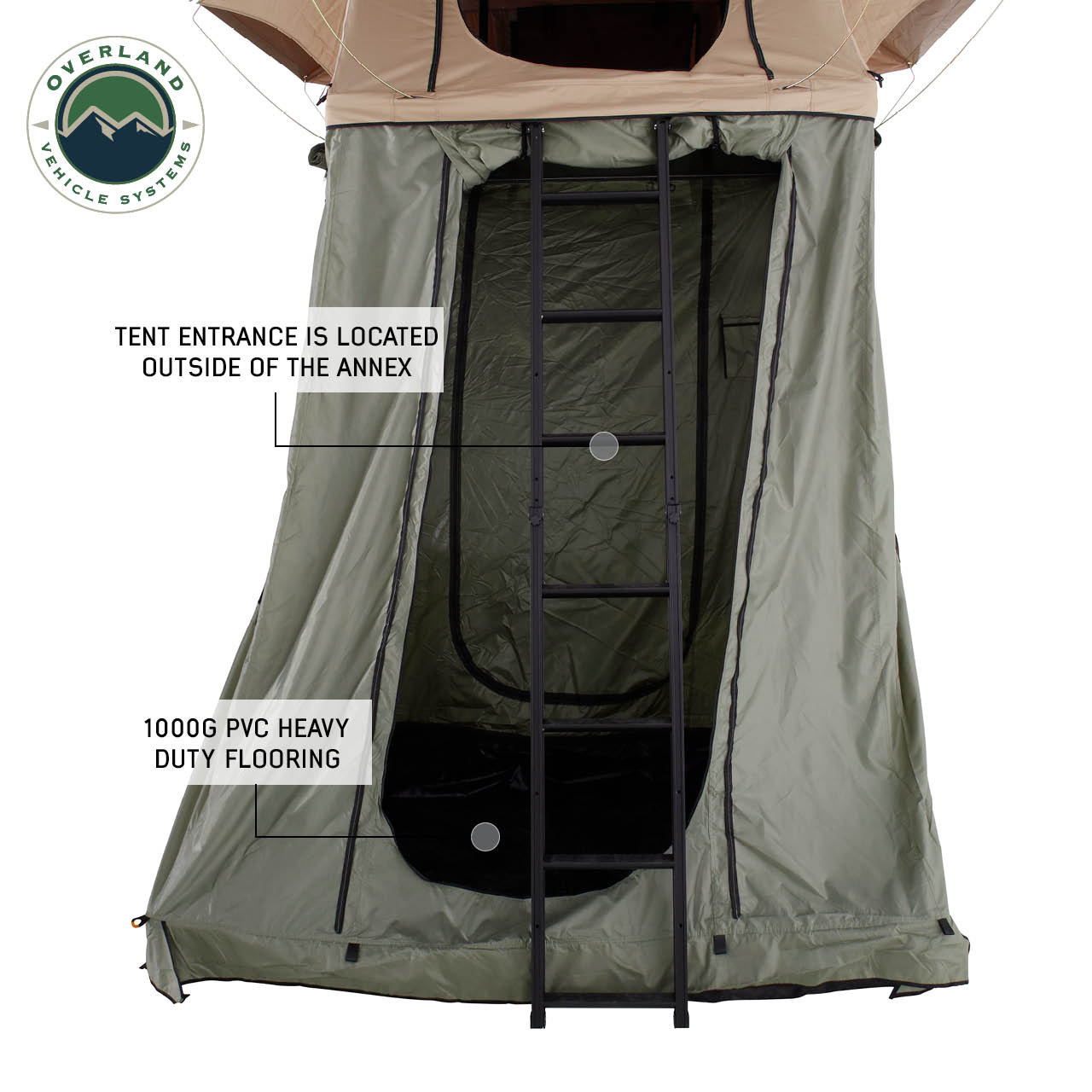 OVS | Tent Annex Room | LD TMBK Roof Top Tent Annex Green Base With Black Floor & Travel Cover | 18019833