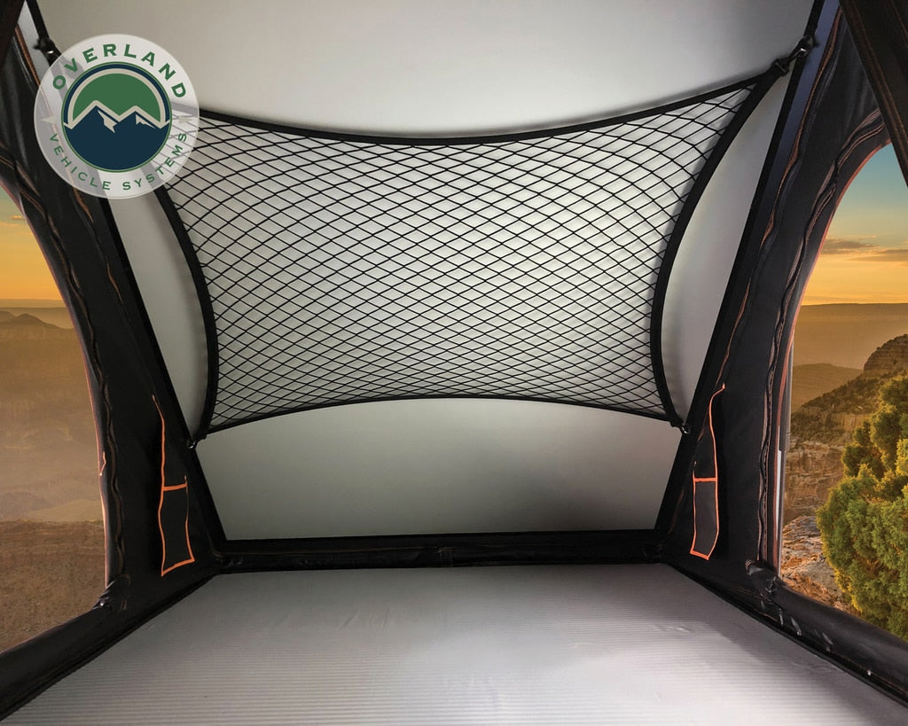 OVS | Roof Top Tent | HD Sidewinder Side Load Aluminum Hard Shell Roof Top Tent, Grey Body & Green Trim | 18109901