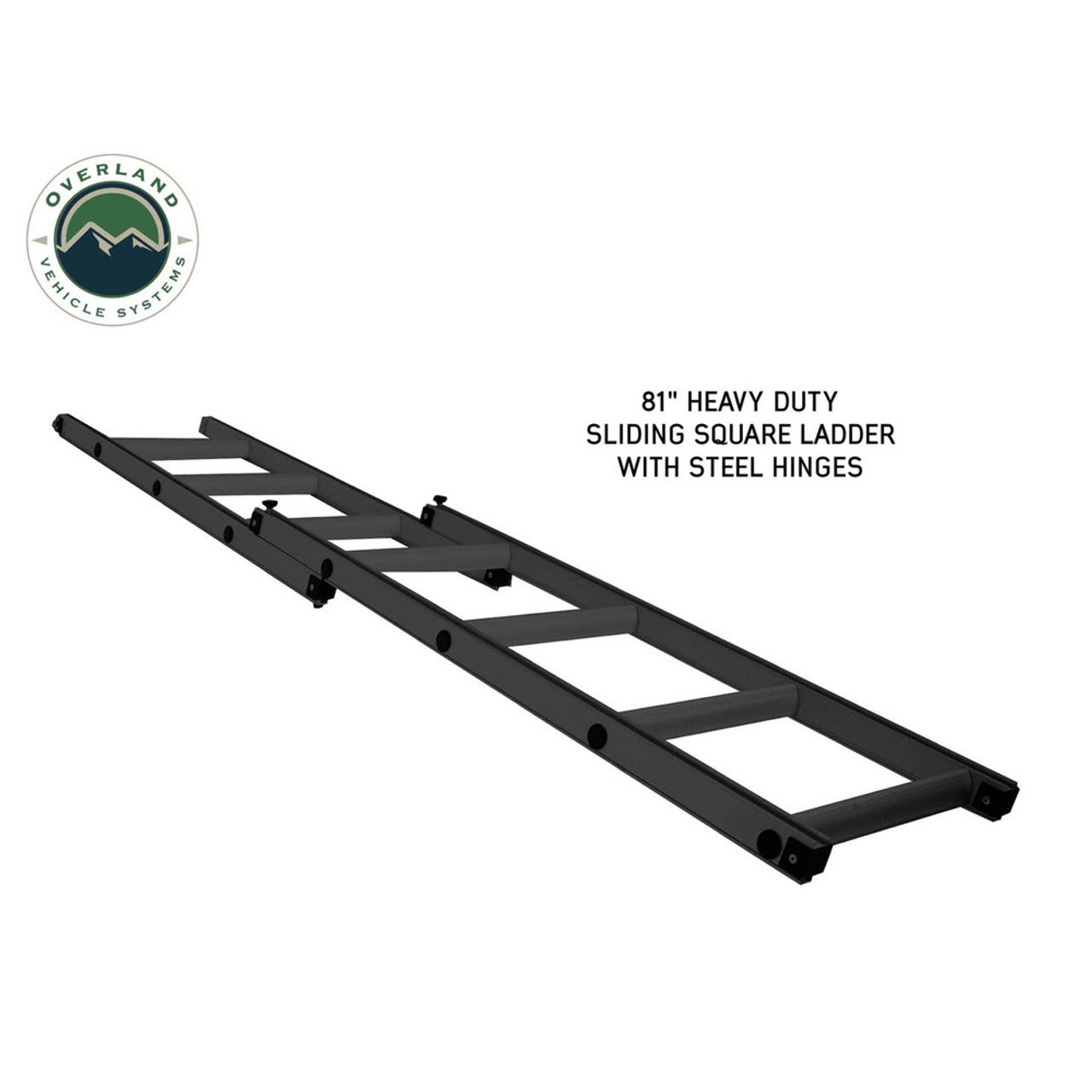 OVS | Roof Top Tent | LD TMBK 3 Roof Top Tent With Annex - Tan Base With Green Rain Fly, Black Aluminum Base, Black Ladder Overland Vehicle Systems | 18119733