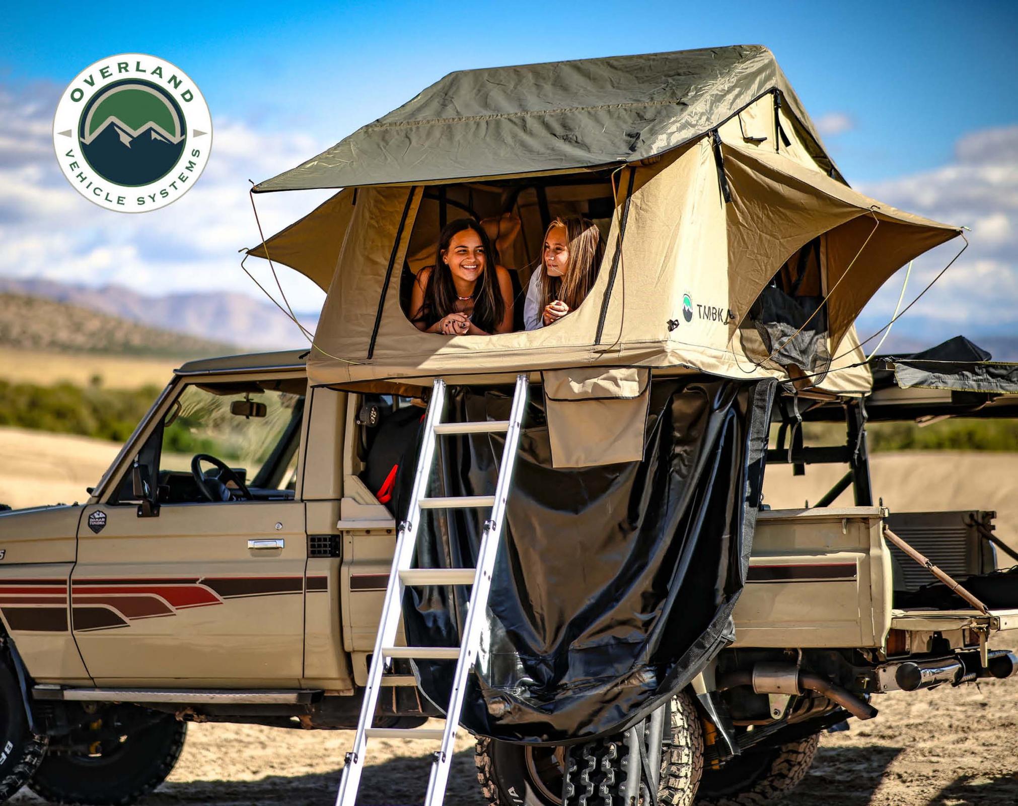 OVS | Roof Top Tent | LD TMBK 3 Soft Shell Roof Top Tent, Tan Body & Green Rainfly | 18119933