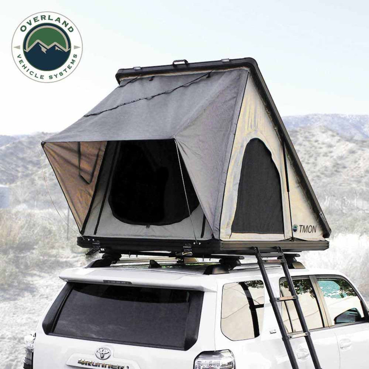 OVS | Tent Annex Room | LD TMON Clamshell Aluminum Hard Shell Roof Top Tent - 2 Person Capacity, Tan Body & Green Rainfly | 18119935