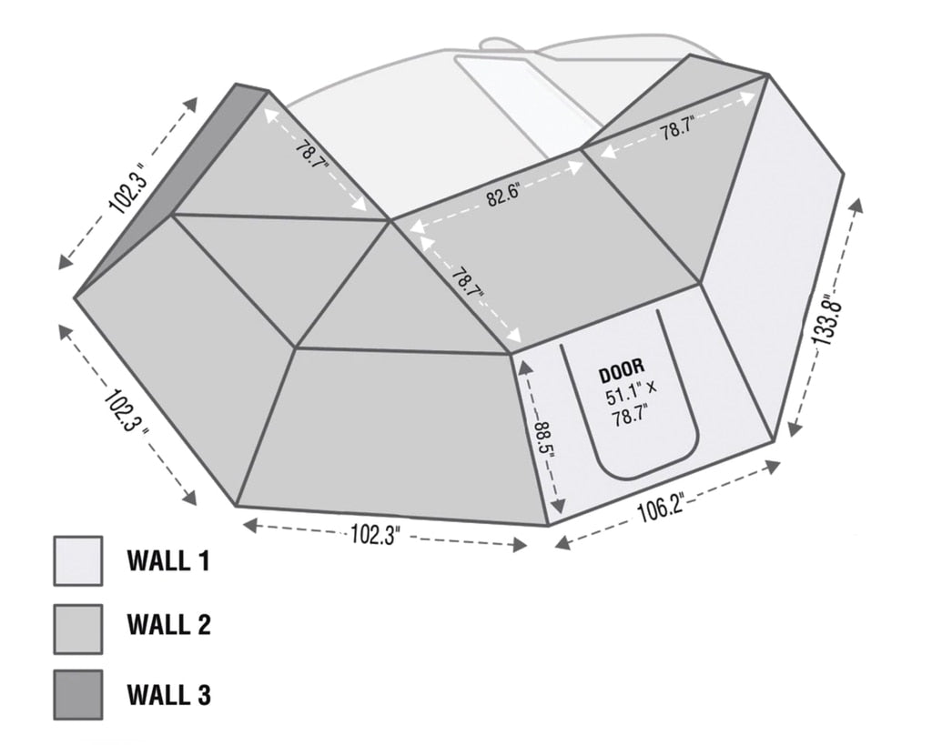 OVS | Portable Awning | Nomadic 270 Awning Wall Kit Enhance Your Outdoor Experience Overland Vehicle Systems | 18149909