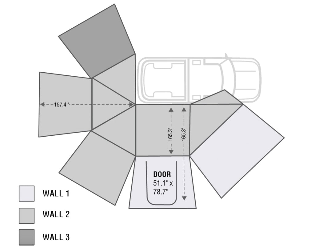 OVS | Portable Awning | Nomadic 270 Awning Wall Kit Enhance Your Outdoor Experience Overland Vehicle Systems | 18149909