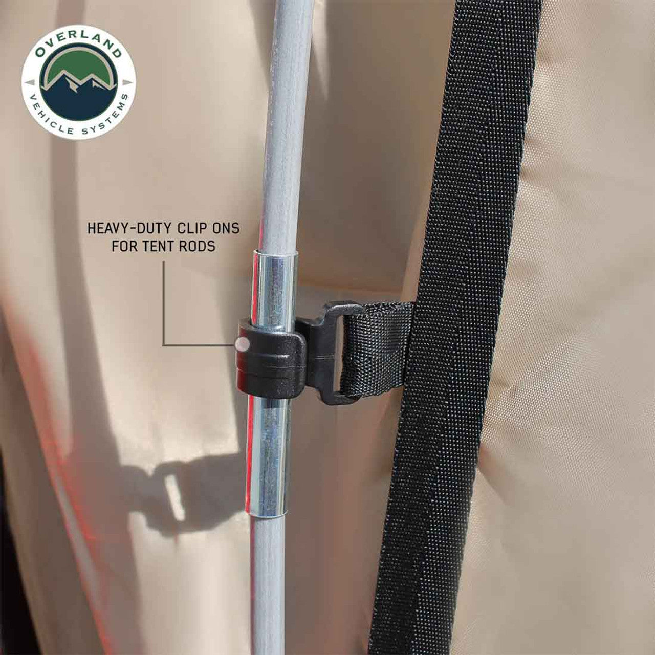 OVS | Tent | LD TACT - Bed Tent Full Size 6.5 Foot, Tan Body and Green Rainfly Overland Vehicle Systems | 18252542