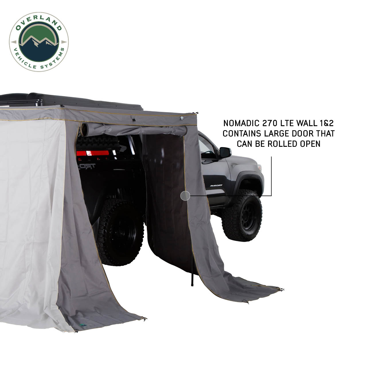 OVS |  | Nomadic Passenger Side Walls 1 & 2 270 LTE Awning Wall Kit Overland Vehicle Systems | 18349909