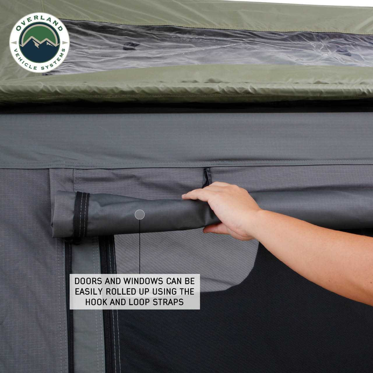 OVS | Roof Top Tent | HD Nomadic 4 Extended Soft Shell Roof Top Tent, Grey Body & Green Rainfly | 18349936