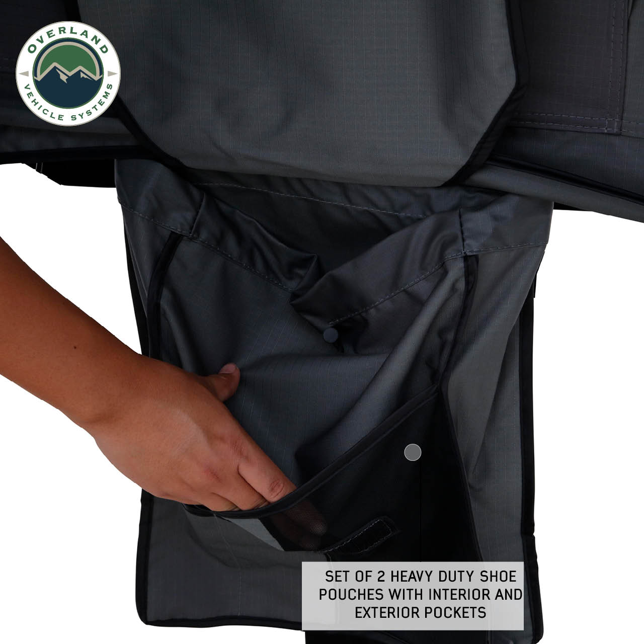 OVS | Roof Top Tent | HD Nomadic 4 Extended Soft Shell Roof Top Tent, Grey Body & Green Rainfly | 18349936