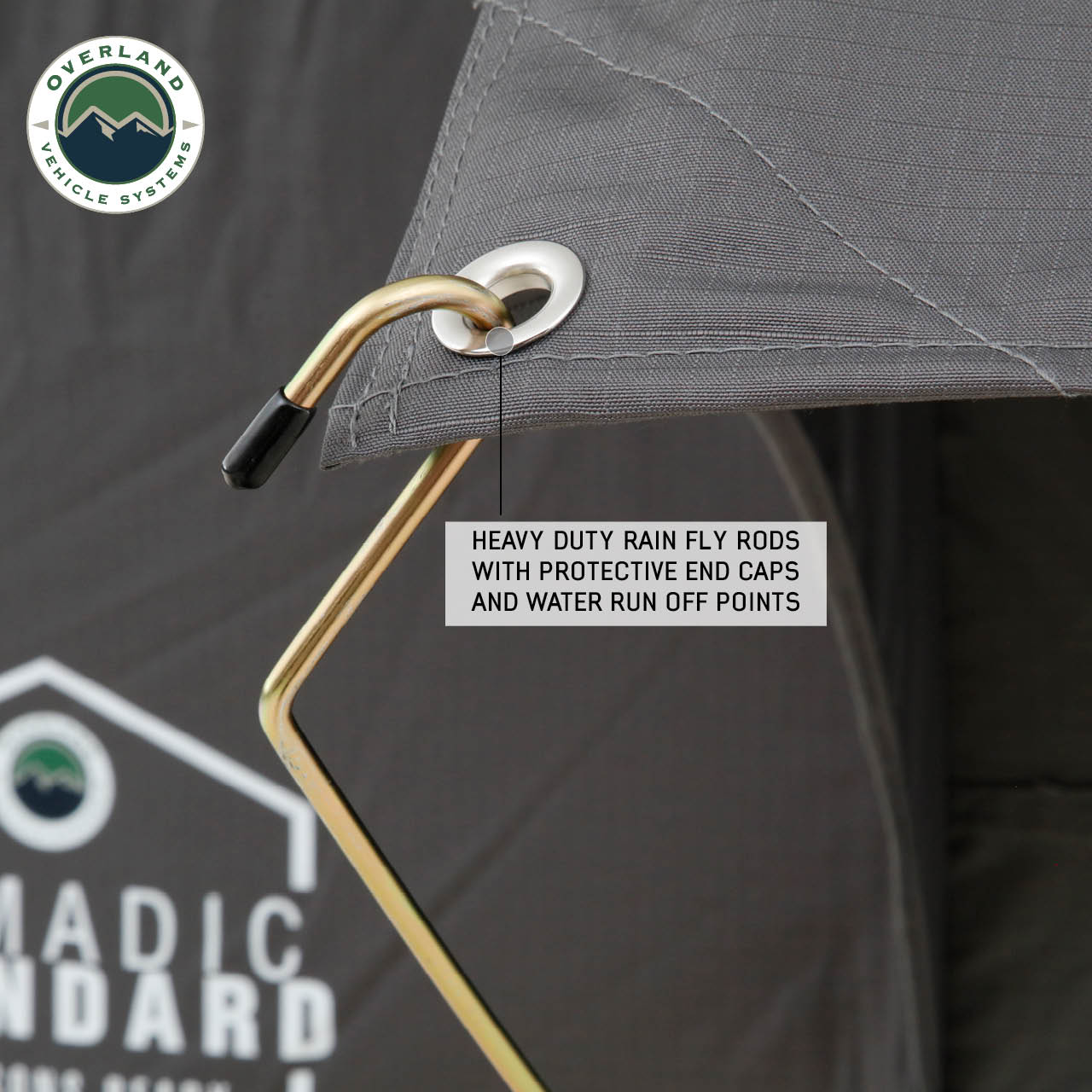 OVS | Roof Top Tent | HD Nomadic 4 Extended Soft Shell Roof Top Tent, Grey Body & Green Rainfly | 18349936