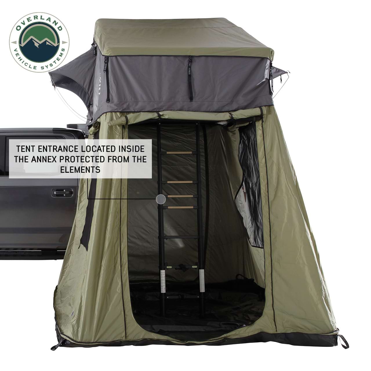 OVS | Tent Annex Room | HD Nomadic 3 Roof Top Tent Annex Green Base With Black Floor & Travel Cover | 18539936