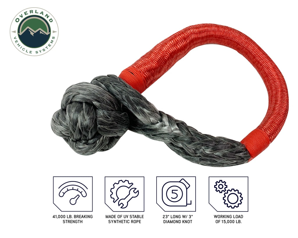 OVS | Soft Shackle | Combo Kit - Soft Shackle 5/8" 44,500 lb. and Recovery Ring 6.25" 45,000 lb. Black | 19-6580