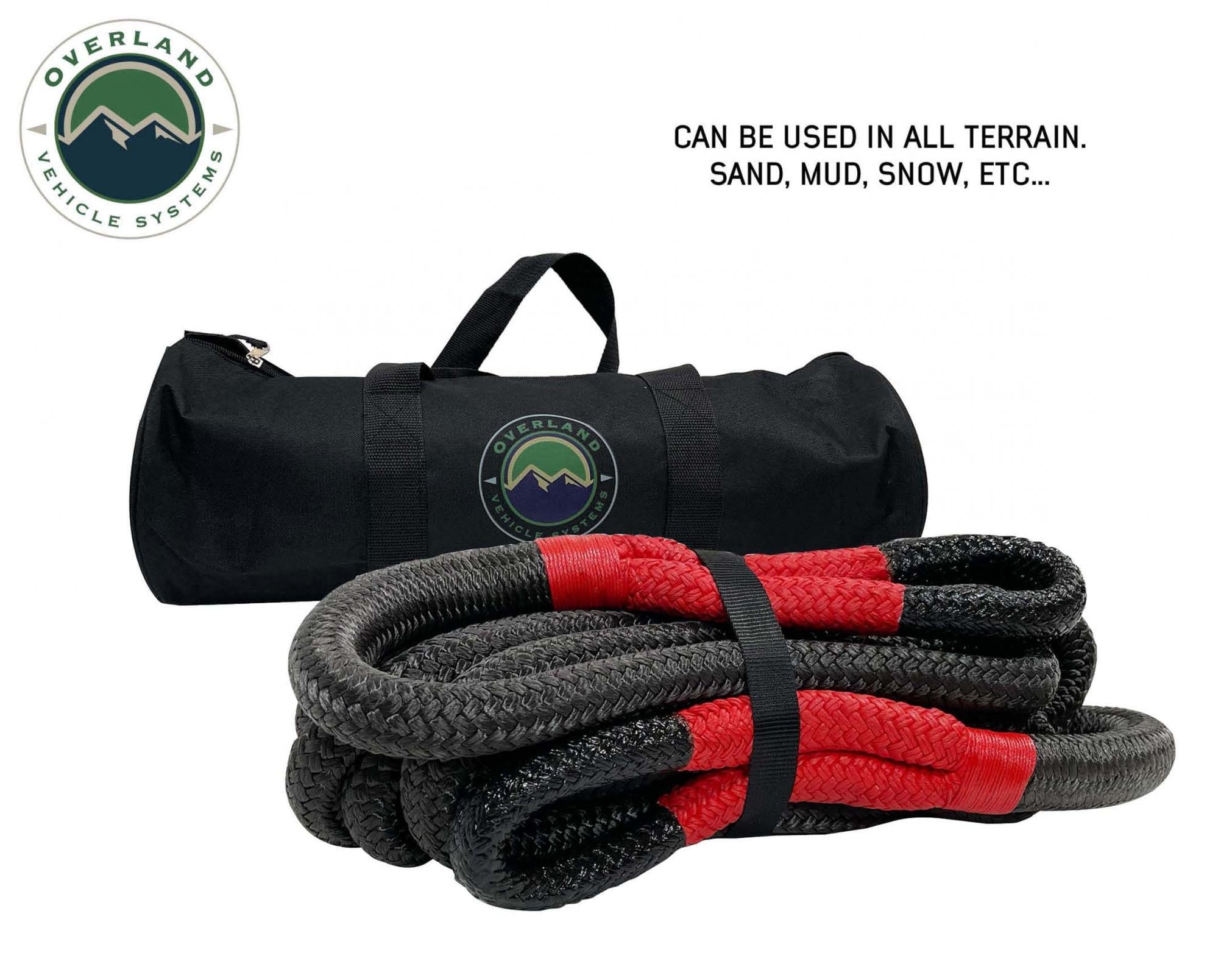 OVS | Recovery Kit | Brute Kinetic Rope Recovery Strap 1 x 30 Foot 30 Percent Stretch Overland Vehicle Systems | 19009916