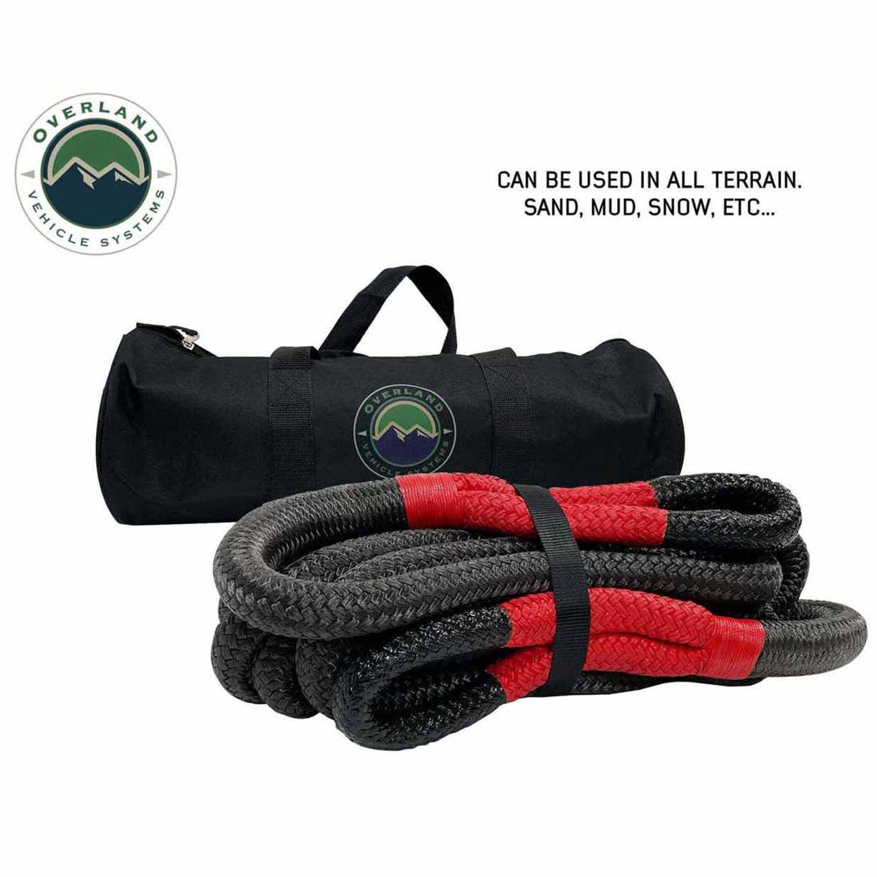 OVS | Recovery Rope | Brute Kinetic Recovery Rope 1 1/2 Inch x 30 Foot With Storage Bag Overland Vehicle Systems | 19009922
