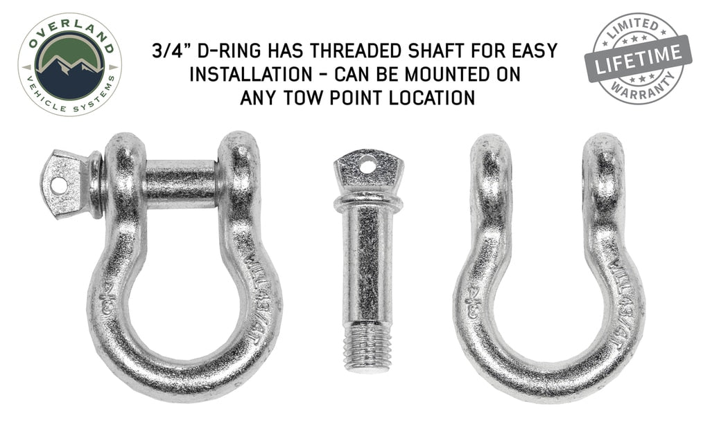 OVS | D Ring Shackle | Recovery Shackle D-Ring Bow Shackle vs Soft Shackle Overland Vehicle Systems | 19010205