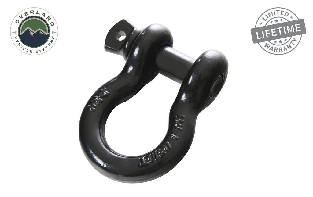 OVS | Winch Shackle | Recovery Shackle D-Ring 3/4" 4.75 Ton - Black | 19019901