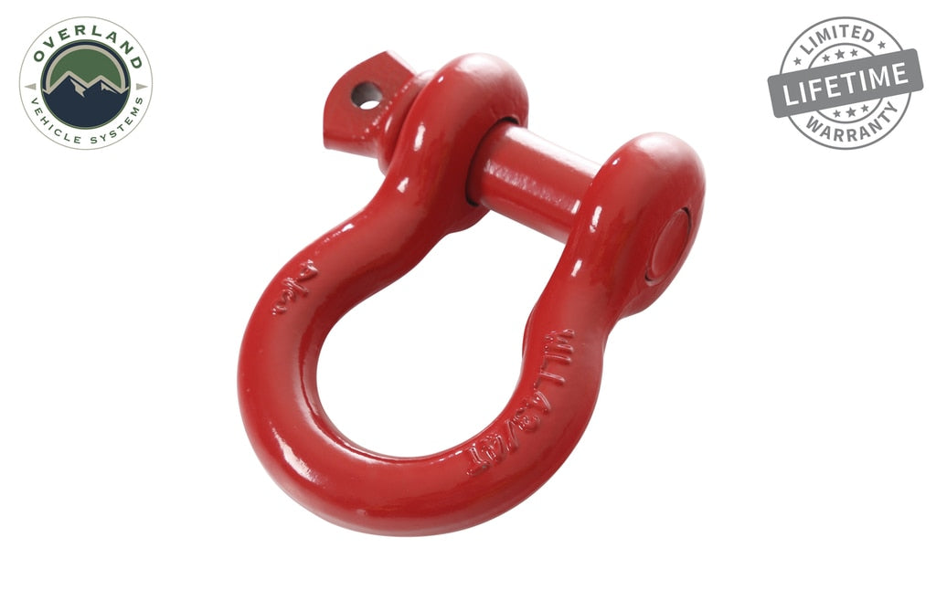 OVS | Winch Shackle | Recovery Shackle D-Ring 3/4" 4.75 Ton - Red | 19019904