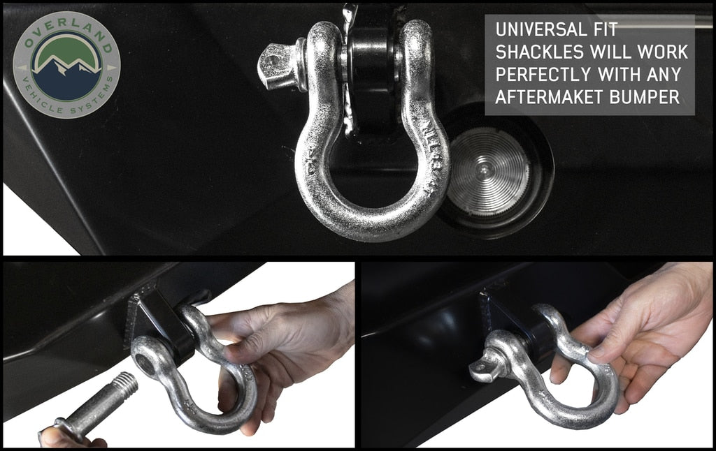 OVS | Winch Shackle | Recovery Shackle D-Ring 3/4" 4.75 Ton - Zinc | 19019905
