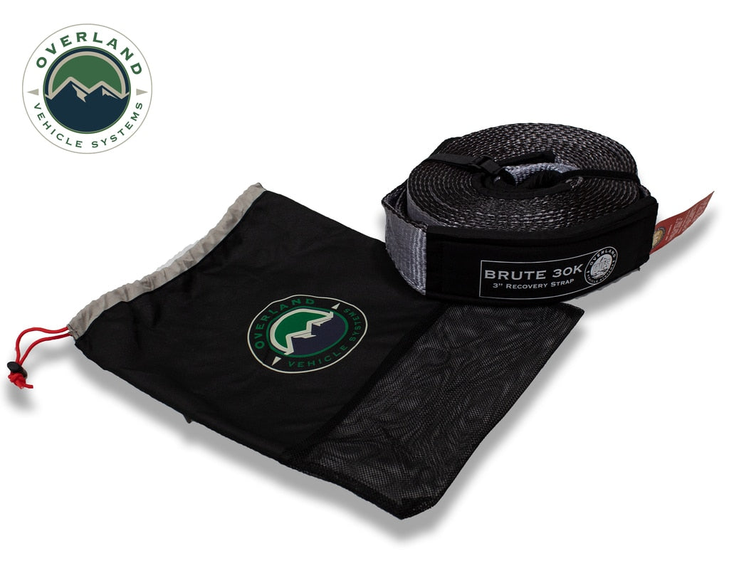 OVS | Tow Strap | Tow Strap 3" x 30' 30,000 LB. Gray With Black Ends & Storage Bag | 19069916