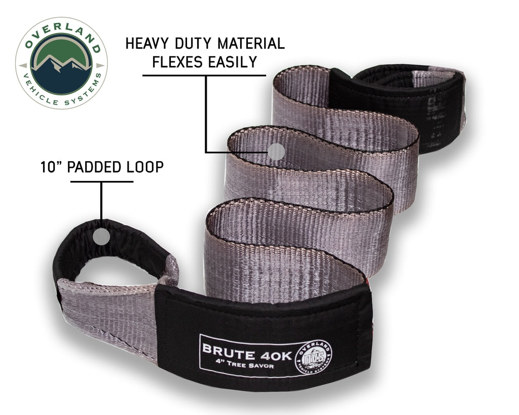 OVS | Tow Strap | Tree Saver Tow Strap 40,000 lb. 4" x 8' Gray With Black Ends & Storage Bag | 19079916