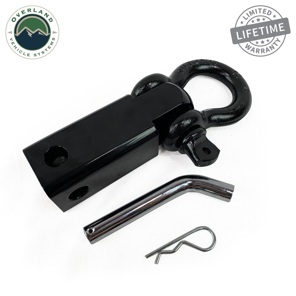 OVS | Winch Shackle | Receiver Mount Recovery Shackle 3/4" 4.75 Ton Rated Black Universal | 19109901