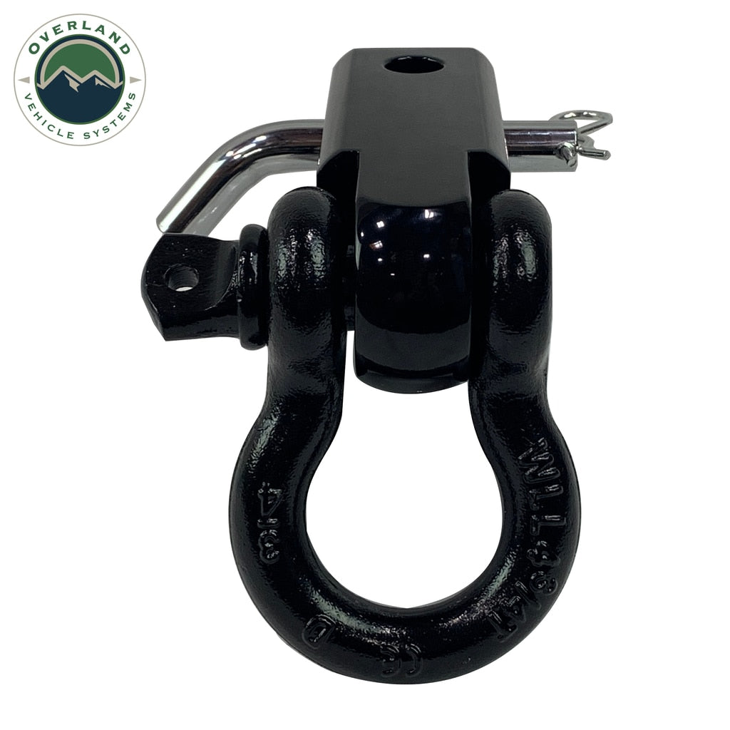 OVS | Winch Shackle | Receiver Mount Recovery Shackle 3/4" 4.75 Ton Rated Black Universal | 19109901