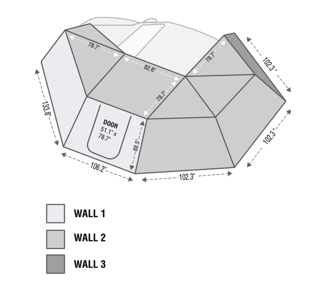 OVS | Portable Awning | Nomadic Awning 270 Awning with Walls - Driver side Overland Vehicle Systems | 19539907