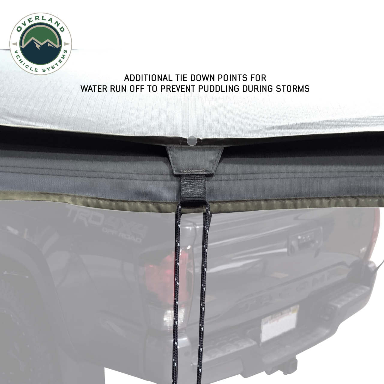 OVS | Roof Top Tent | HD Nomadic 270 LTE Awning - Passenger Side - Dark Gray with Black Travel Cover Universal | 19689909