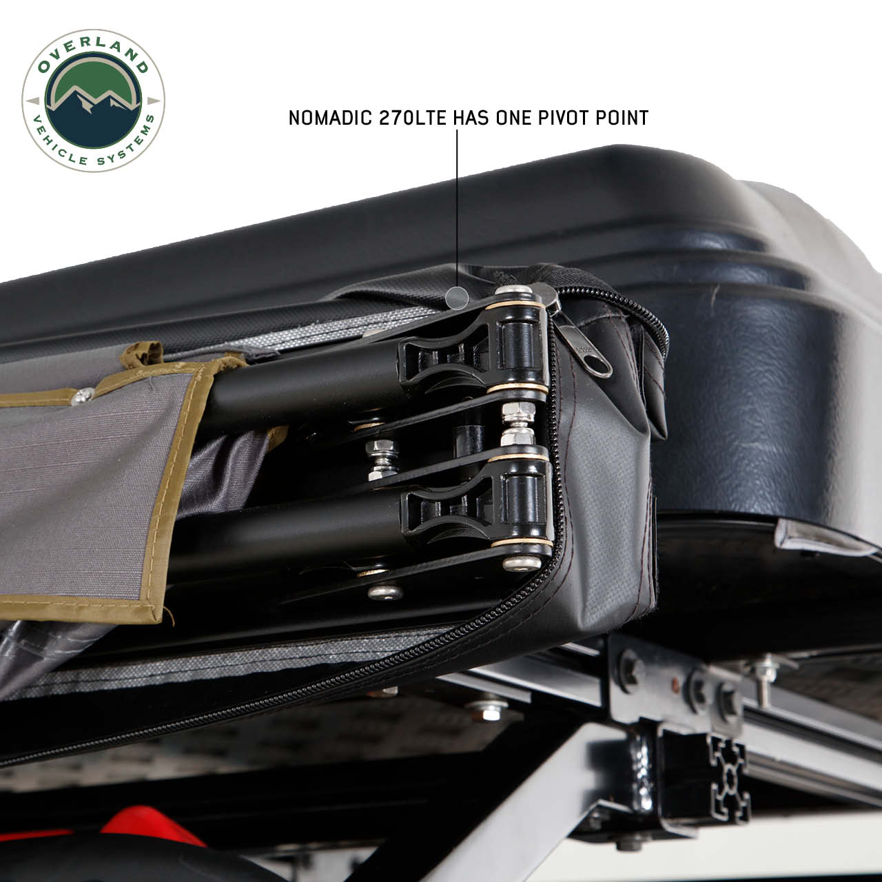 OVS | Roof Top Tent | HD Nomadic 270 LTE Awning - Passenger Side - Dark Gray with Black Travel Cover Universal | 19689909