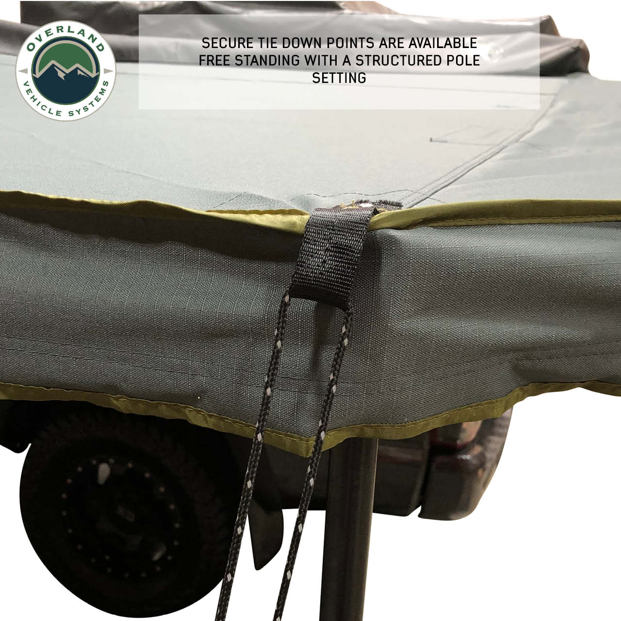 OVS | Roof Top Tent | HD Nomadic 270 LTE Awning - Passenger Side - Dark Gray with Black Travel Cover Universal | 19689909