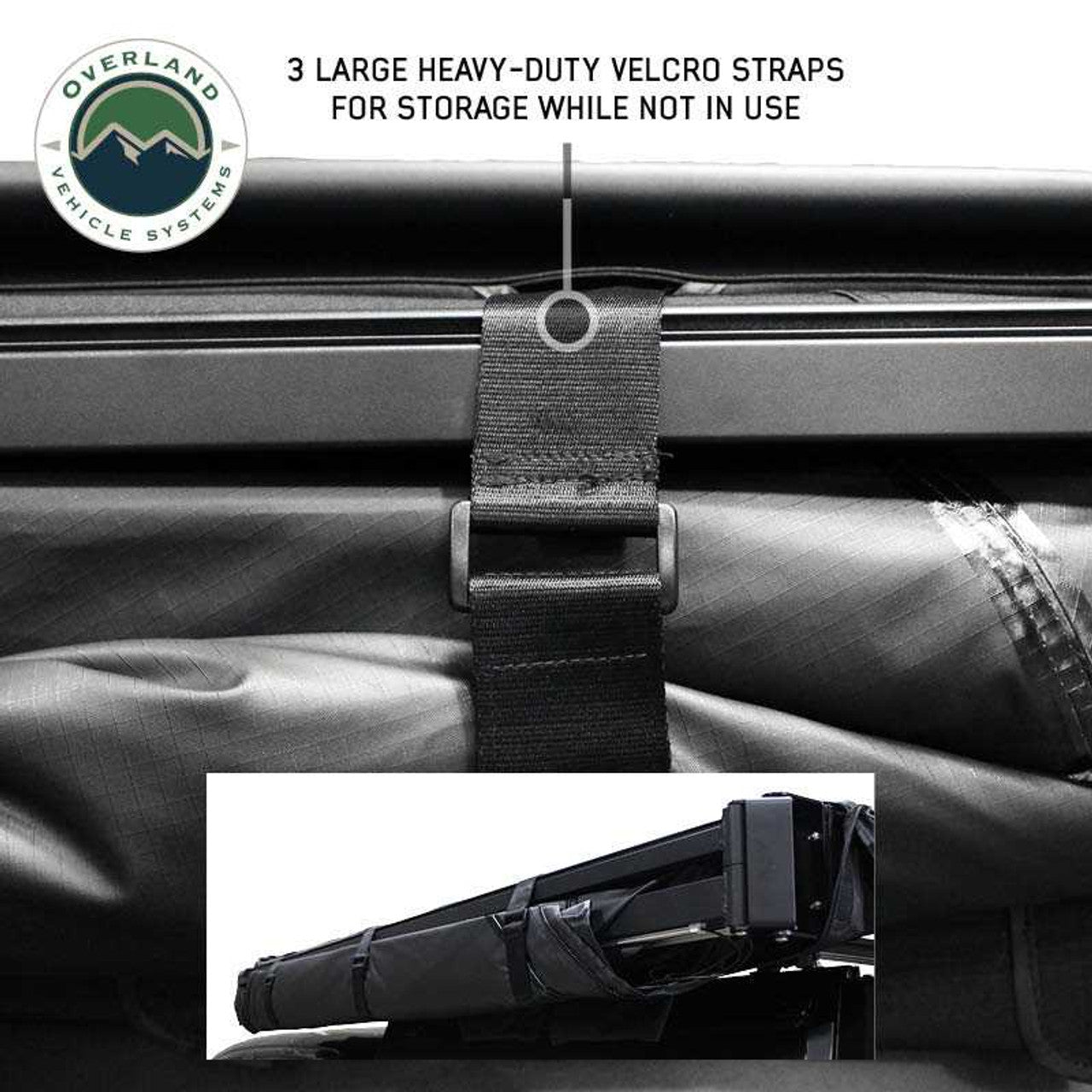OVS | Portable Awning | XD Nomadic 270 - Awning W/Lights and Black Out , Driver Side, Black Body, Black Trim and Black Travel Cover Overland Vehicle Systems | 19690001
