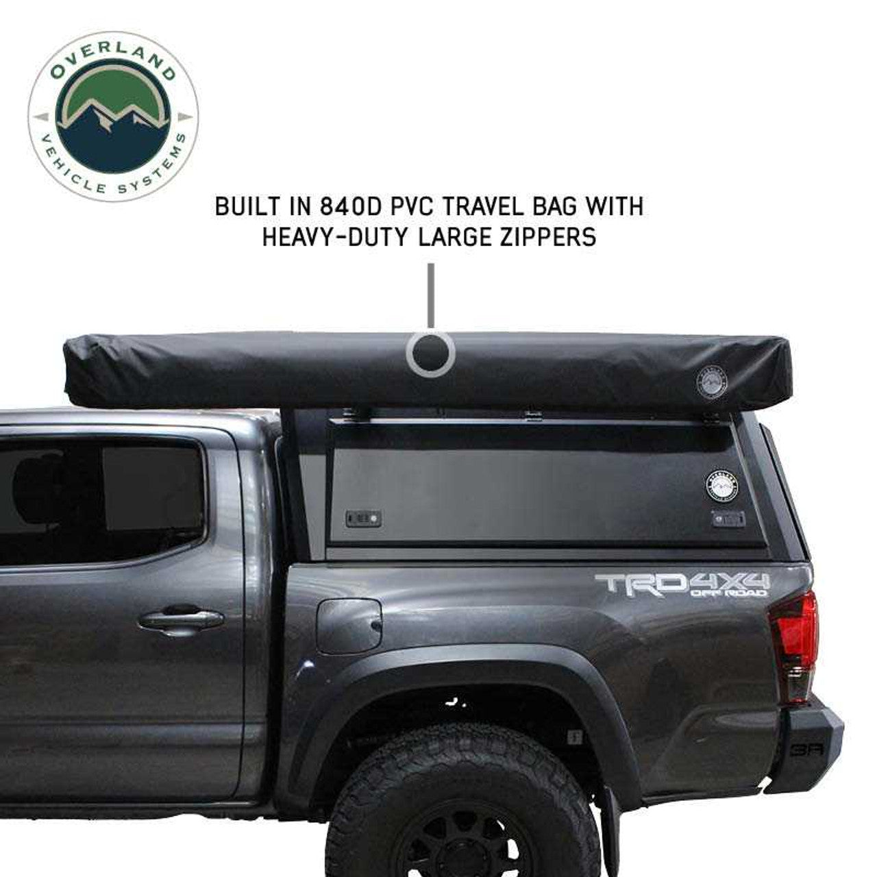 OVS | Portable Awning | XD Nomadic 270 - Awning, Lights, Black Out, Wall Kit, Passenger Side, Black Body, Black Trim and Black Travel Cover Overland Vehicle Systems | 19690010