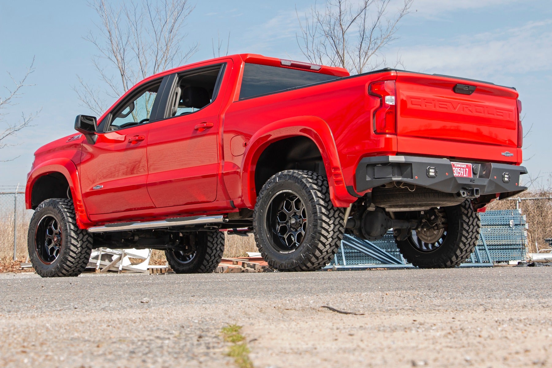 Rough Country | Nerf Bars | GM Stainless Steel Oval Nerf Step Bars 19-21 GM 1500 / 20-21 2500HD/3500 HD Crew Cab Rough Country | 21002S
