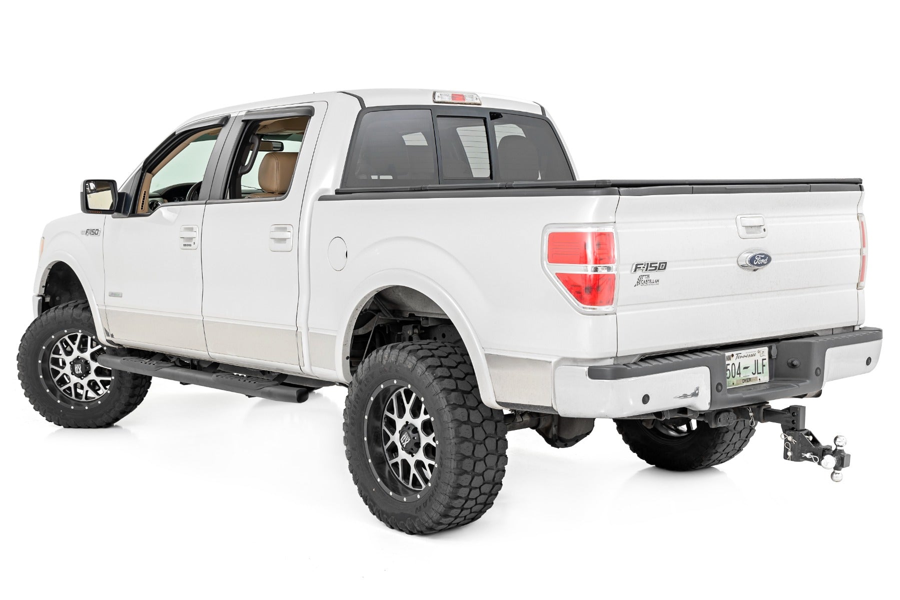 Rough Country | Nerf Bars | Oval Nerf Step 4.5 Inch Crew Cab Black 09-14 Ford F-150 2WD/4WD Rough Country | 21007