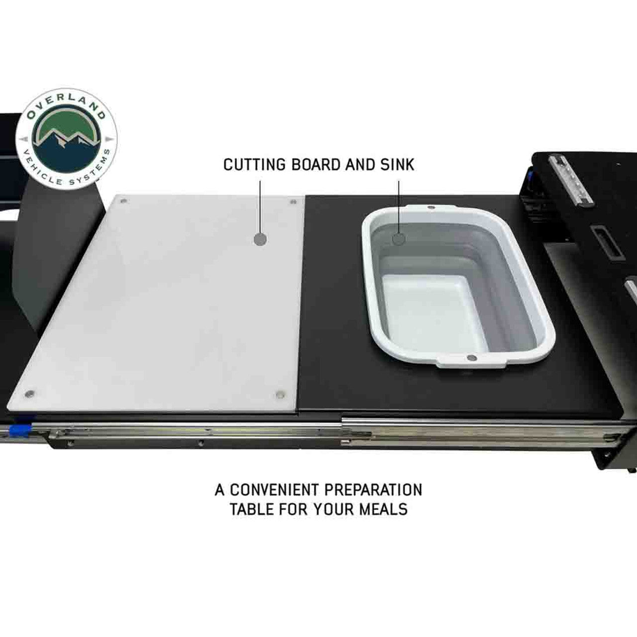 OVS | Cargo Box | Cargo Box Kitchen With Slide Out Sink, Cooking Shelve and Slide Out Work Station Overland Vehicle Systems | 21010401