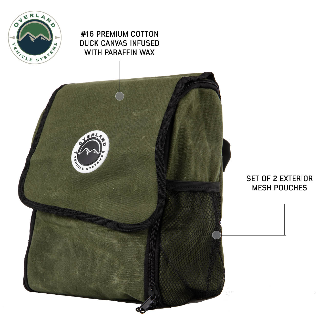 OVS | Tote Bag | Overnight Bag with Handle & Straps - #16 Waxed Canvas Storage | 21039941