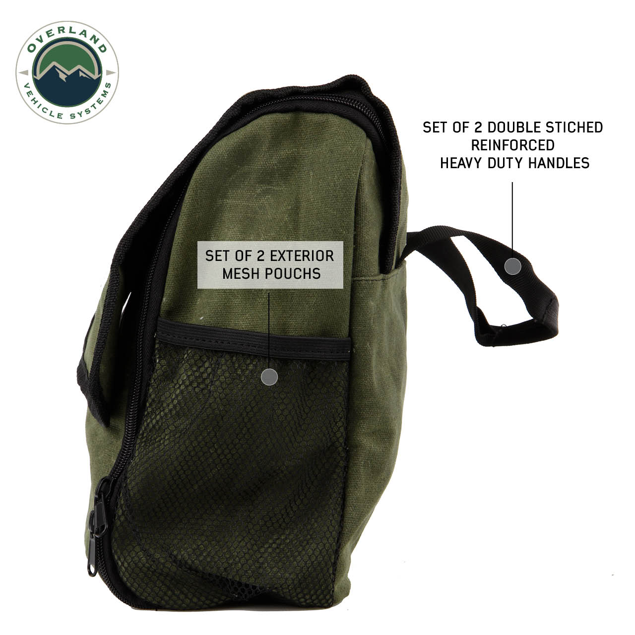 OVS | Tote Bag | Overnight Bag with Handle & Straps - #16 Waxed Canvas Storage | 21039941