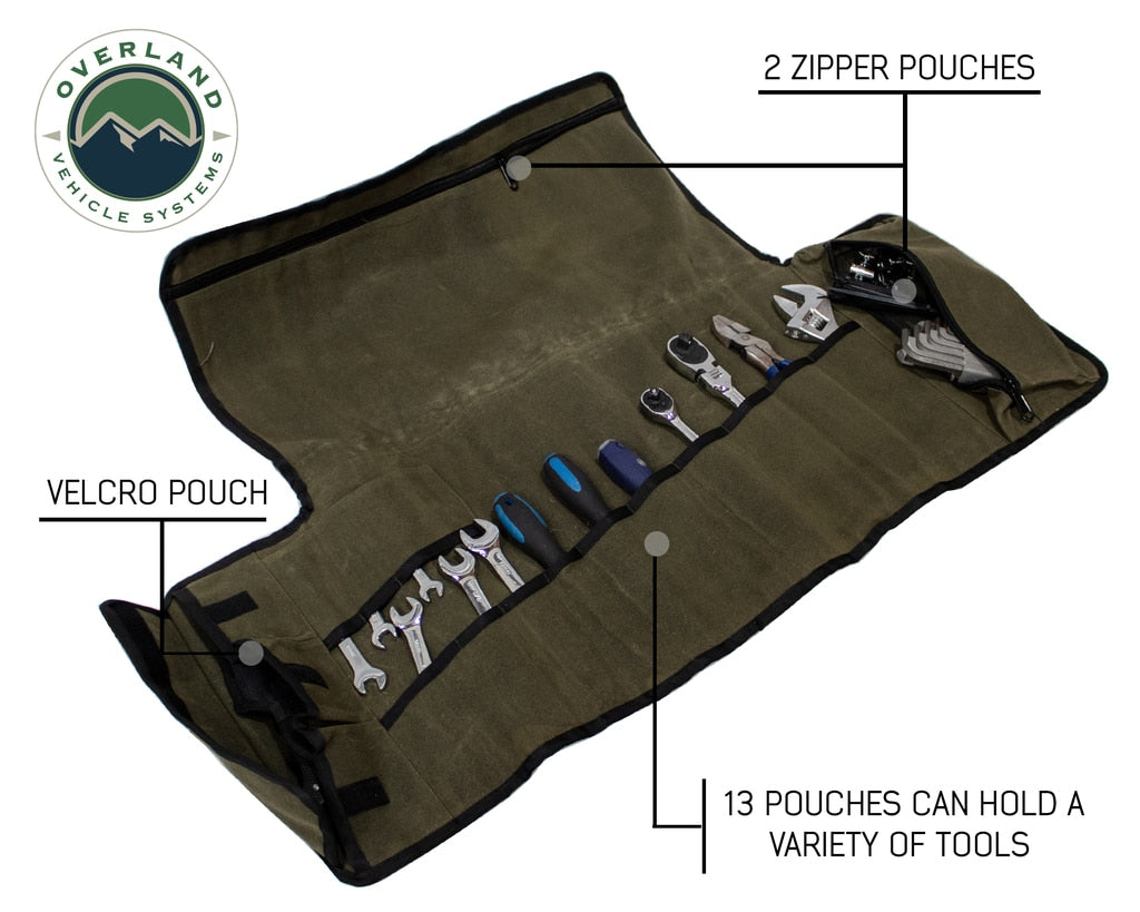 OVS | Tool Bag | Rolled General Tool Storage Bag - #16 Waxed Canvas | 21079941