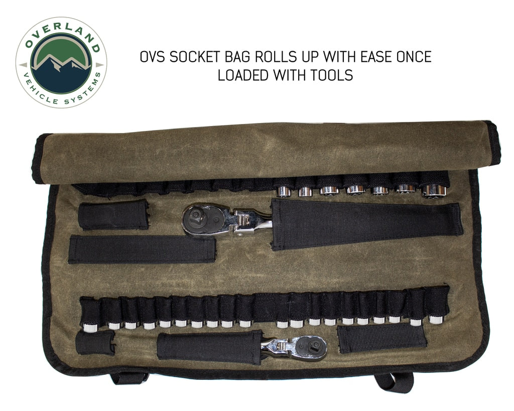 OVS | Tool Bag | Rolled Socket Organizer Storage Bag - #16 Waxed Canvas | 21089941