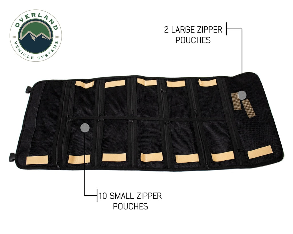 OVS | First Aid Bag | Rolled Bag First Aid - Waxed Canvas First Aid Bag for Car Overland Vehicle Systems | 21109941