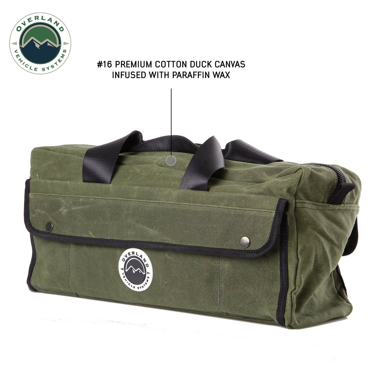 OVS | Tote Bag | Small Duffle Bag with Handle & Straps - #16 Waxed Canvas Storage | 21169941