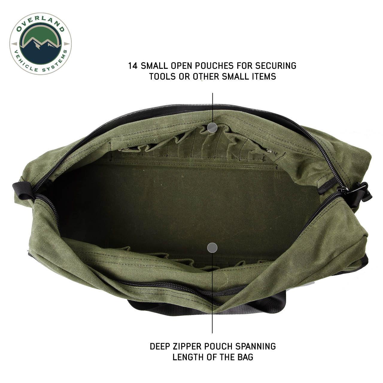 OVS | Tote Bag | Small Duffle Bag with Handle & Straps - #16 Waxed Canvas Storage | 21169941