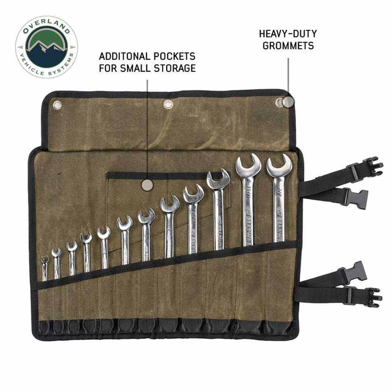 OVS | Wrench | Small Wrench Tool Roll (12 Slot) Number 16 Waxed Canvas | 21209941