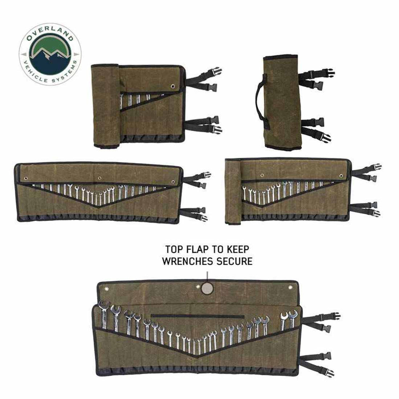 OVS | Wrench | Small Wrench Tool Roll (12 Slot) Number 16 Waxed Canvas | 21209941