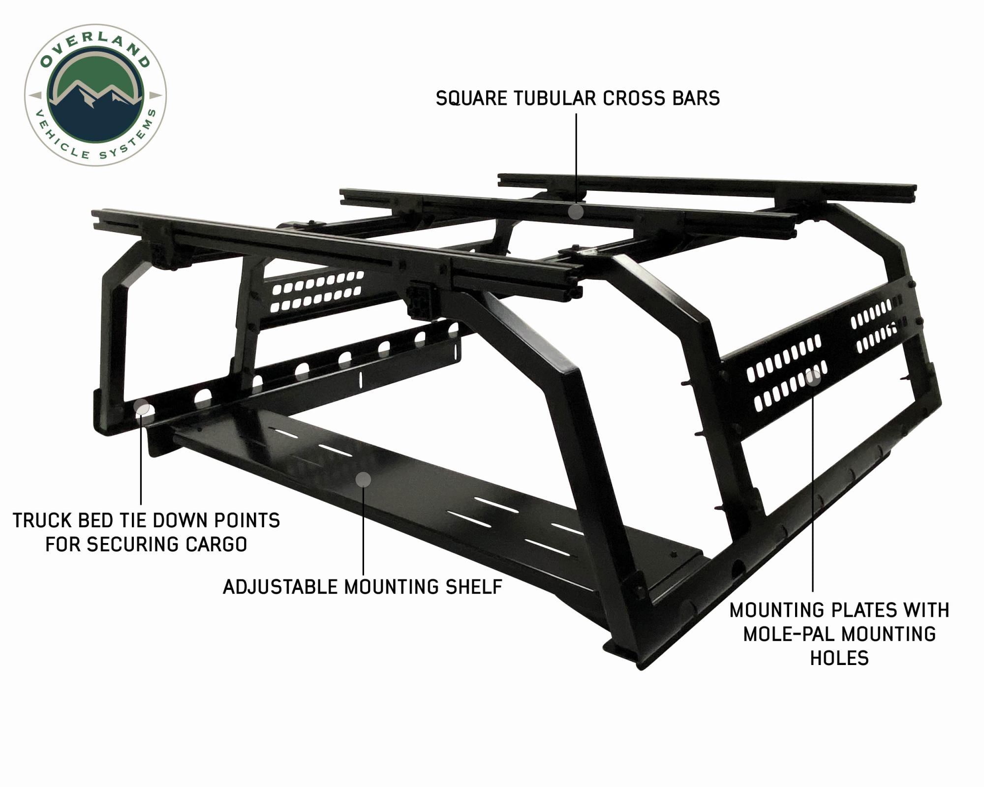 OVS | Truck Rack | Discovery Rack -Mid Size Truck Short Bed Application | 22030101