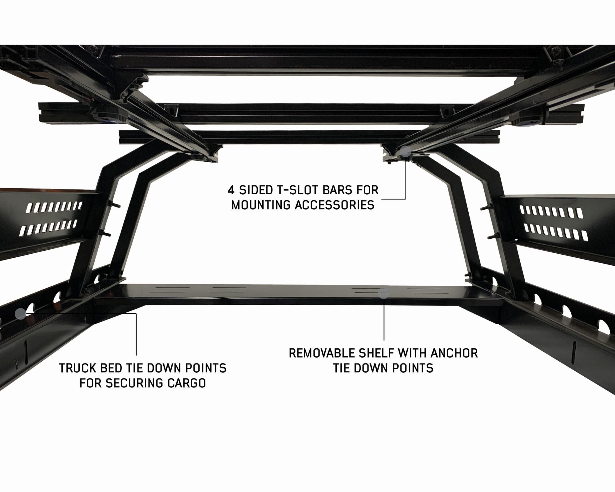OVS | Truck Rack | Discovery Rack -Mid Size Truck Short Bed Application | 22030101