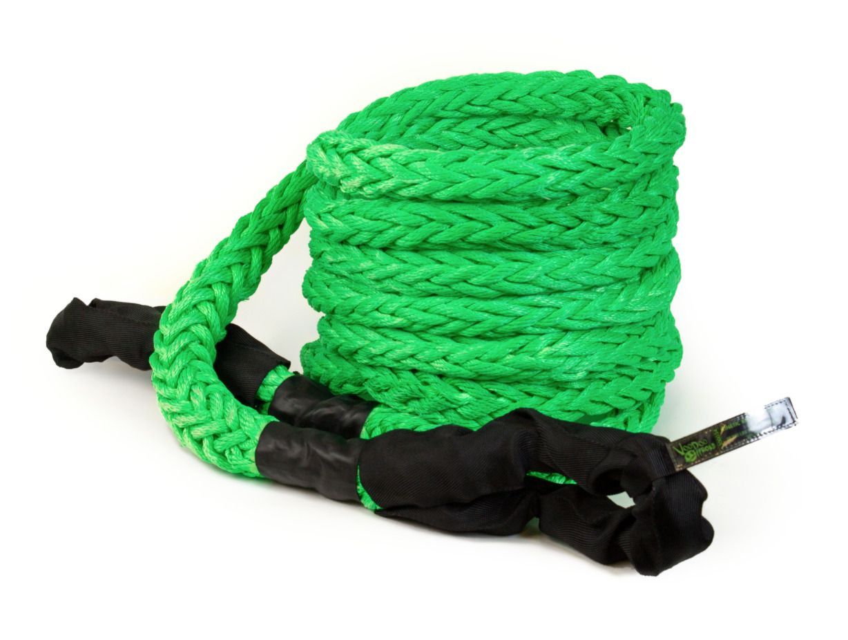 Voodoo Offroad | RP-ROPE PRODUCTS | 2.0 Santeria Series 1-1/4" x 30 ft Kinetic Recovery Rope with Rope Bag for Truck and Jeep - Green | 1300034A