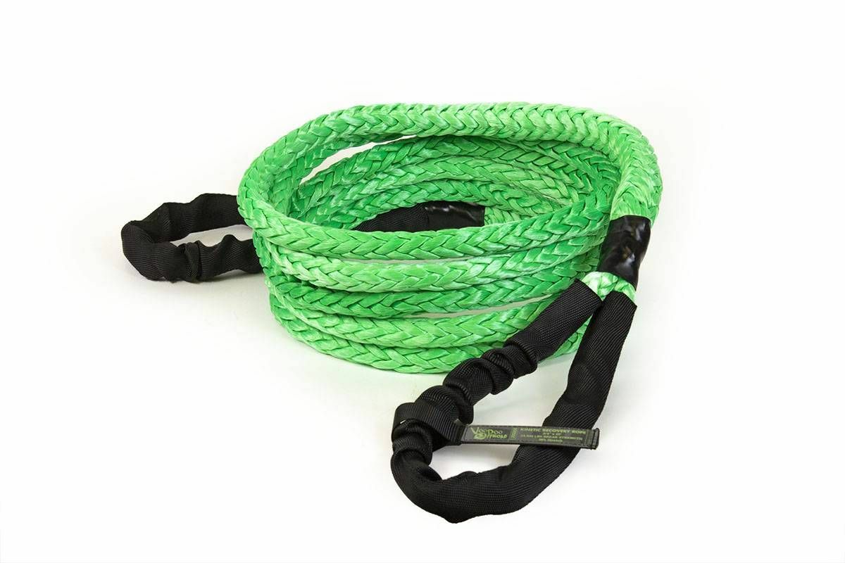 Voodoo Offroad | RP-ROPE PRODUCTS | 2.0 Santeria Series 3/4" x 20 ft Kinetic Recovery Rope with Rope Bag for Truck and Jeep - Green | 1300008A