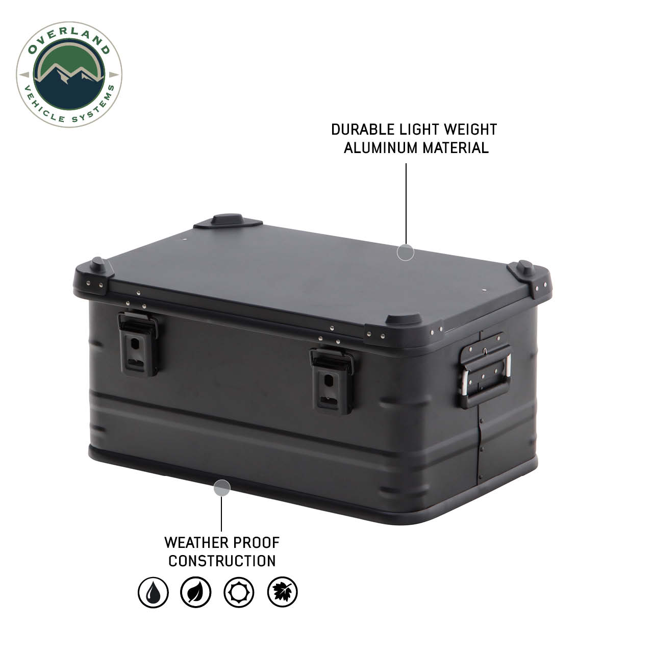 OVS | Cargo Box | Aluminum Storage Box Durable 53QT Storage Solution Overland Vehicle Systems | 30100201
