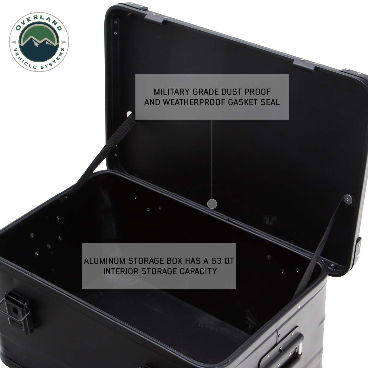 OVS | Cargo Box | Aluminum Storage Box Durable 53QT Storage Solution Overland Vehicle Systems | 30100201